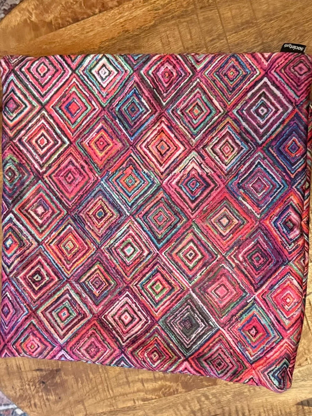 Society 6 Colorful Geometric Pattern 16 x 16 Pillow Covers Set 4.